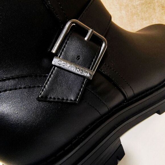 Calvin Klein Women's Galivan Almond Toe Black Booties Boots 8.5M - Picture 5 of 6